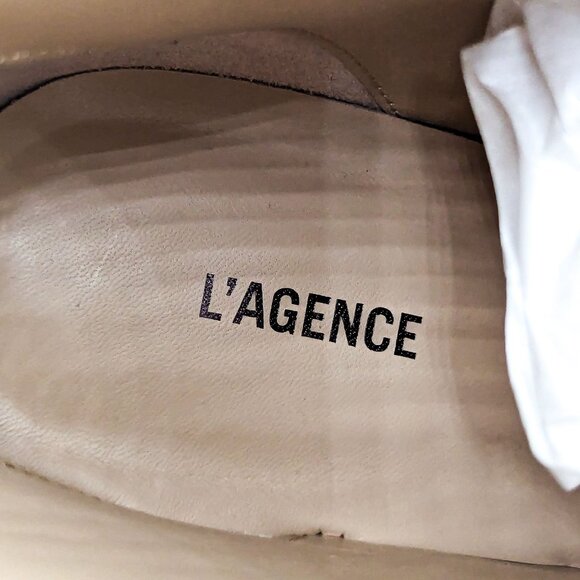 L'Agence Women Franci Black Leather Buckle Dressy Office Heel Boots sz 9.5 - Picture 12 of 12